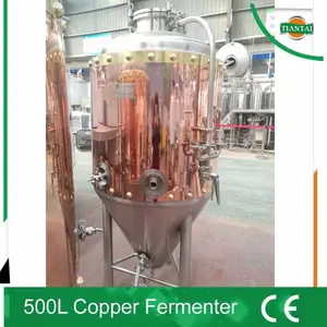 500L máquina de fermentación de la cerveza de cobre rojo de lujo