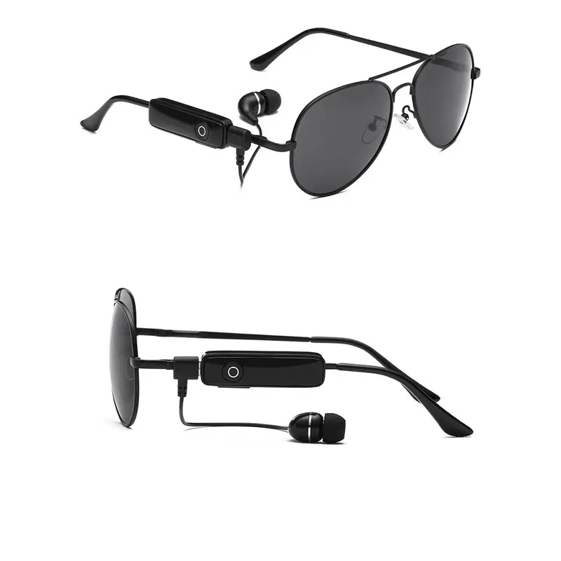 2019 New Fashion Vintage Polarized Sunglasses MP3 Bone Conduction Headphones Sunglasses with Headset