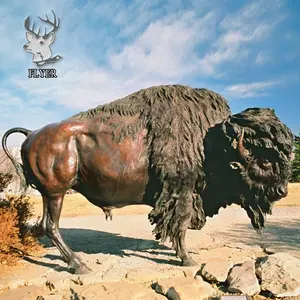 Scultura a grandezza naturale della statua del toro del bronzo della grande scultura del toro dell'ottone del metallo all'aperto da vendere - Product Image 6