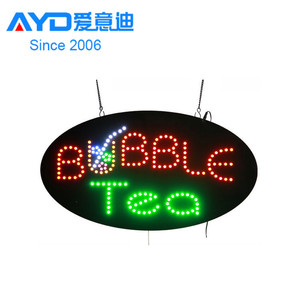 電気アクリルLEDバブルティーサイネージボード点滅LEDオープンクローズサイン - Product Image 1