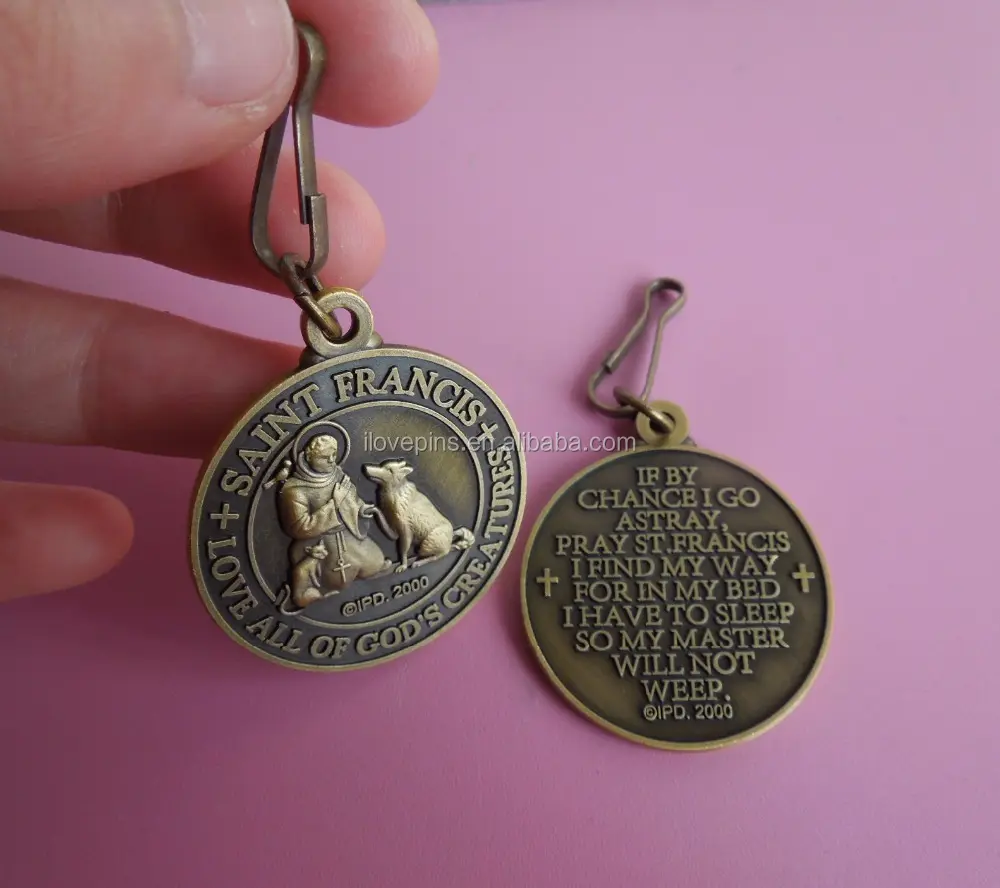 Étiquette ronde en métal Gold St romantiques, 1 pièce, cadeau Souvenir pour animal de compagnie