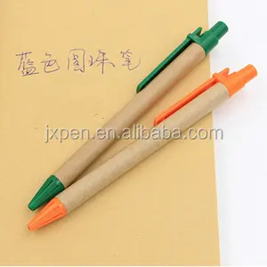 Recycled Paper Pen Advertising Gift Promotional Recycled Kraft Paper Ballpoint Pen Custom Company Logo Popular Paper Ball Pen