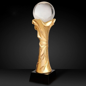 Creativo al por mayor <span class=keywords><strong>luna</strong></span> sobre el estanque de loto resina trofeo de cristal - Product Image 5