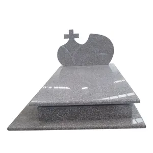 G664 Granite Poland Cross Funeral Tombstones Monuments
