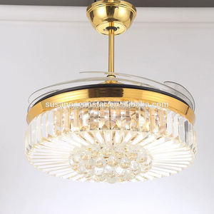 Fácil instalación ventilador de techo Sala <span class=keywords><strong>Luz</strong></span> ventilador Odeon flecos de cristal araña - Product Image 6