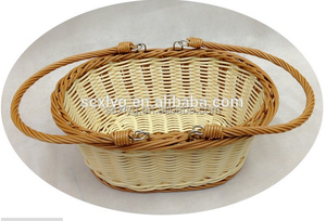 Nueva 4 Willow cesta de picnic para 4 personas vajilla ratán mimbre cesta de picnic con tapa cajas de fruta y verduras - Product Image 6