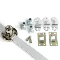 Nickle Plated Two Drawer Gang Lock