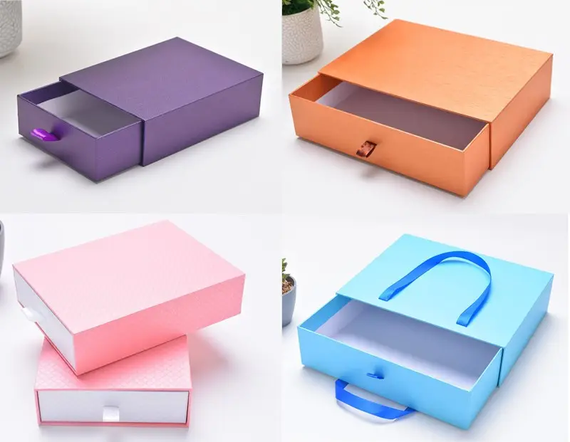 New design fashion wholesale luxury cardboard custom shoe box with handle, cardboard shoe box with drawer