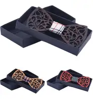 رخيصة خشبية بووتي مجموعة مع هدية مربع خشبي مخصص الخشب ربطة القوس فيونكة و جيب مربع مجموعة للرجال