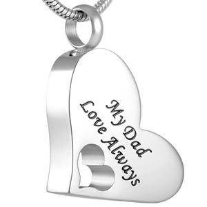 Mot personnalisé Papa souvenirs funéraires cassé coeur crémation cendres bijoux - Product Image 2