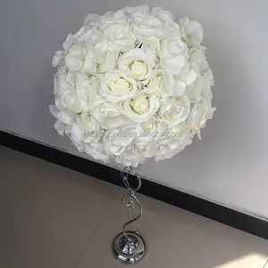 45cm rose and butterfly orchid white decorative artificial table flowers for wedding and church decoration