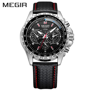 Haute qualité <span class=keywords><strong>megir</strong></span> <span class=keywords><strong>1010</strong></span> montre de sport Top marque mode montre à Quartz hommes mode décontracté lumineux étanche horloge - Product Image 1
