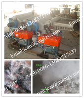 Katoen Afval Machine Fiber Garnett Machine/Afval Stof Scheuren Machine/Textiel Afval Recycling Machine van Twee Roller