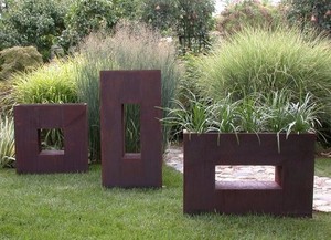 Fioriera Moderna Quadrata in Fibra di Vetro con Design Semplice e Traforato, Vaso <span class=keywords><strong>da</strong></span> Esterno per Casa e <span class=keywords><strong>Giardino</strong></span> a Prezzo Conveniente - Product Image 3