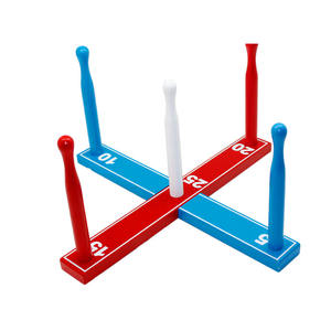 Jouets de jardin d'extérieur pour tous les âges Lancer des anneaux en bois Lancer des jeux de cour Structure - Product Image 3