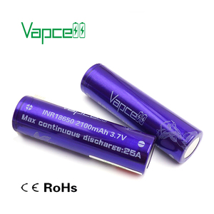 25A ليثيوم قابلة للشحن Baterya Vapcell INR18650 3.7v <span class=keywords><strong>2100mah</strong></span> قدرة <span class=keywords><strong>2100mAh</strong></span> <span class=keywords><strong>18650</strong></span> بطاريات <span class=keywords><strong>18650</strong></span> AKKU 25A <span class=keywords><strong>18650</strong></span> بات