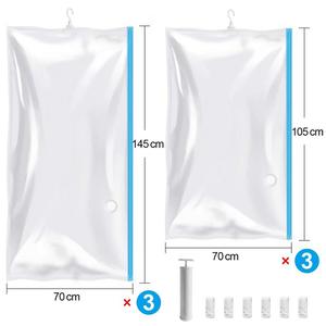 Asılı Vakum Uzay Koruyucu Çanta için Elbise, Kışlık Mont Konfeksiyon Vakum saklama çantası % 80% Daha Fazla Alan - Product Image 4