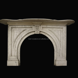Other <strong>fireplace</strong> <strong>mantel</strong> <strong>arched</strong> victorian white marble with western antiques style for indoor - Product Image 2