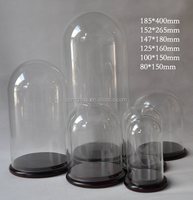 Dôme en verre avec base, écologique, durable, design moderne, utilisation en intérieur pour plantes, fleurs, cadeau pour appareil photo