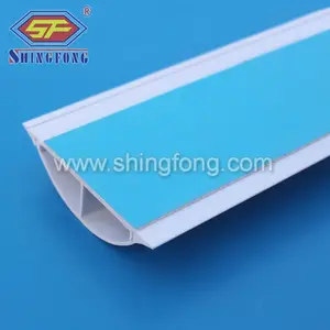 PVC Plastic Wire Compartment Floor Sticker Trunking Half Round Casing with Sticker