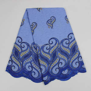 <span class=keywords><strong>Bazin</strong></span> — tissu africain en dentelle brodée, 100% coton, nouvelle création, brodées, AG3477 #12, 2017 - Product Image 5