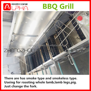 Nuovo Girarrosto Commerciale in Acciaio Inox ad Alta Efficienza per Agnello e Maiale, Griglia BBQ a Carbone - Product Image 2