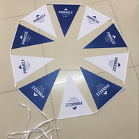 Drapeaux triangulaires en PVC à impression recto verso personnalisés, fanions suspendus en plastique, guirlande de drapeaux