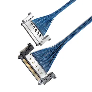 Kabel Lvds Mikro Coax, 20 Pin Tipe 20Pin Sampai 40 Pin 40Pin Df1330Ds125C Ke Fis20S Lvds Kabel untuk Kabel Lvds Jae Konektor