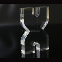 Lettre en acrylique solide 3D suspendue personnalisée, bloc de verre acrylique poli miroir de 3/4'', lettre de l'alphabet