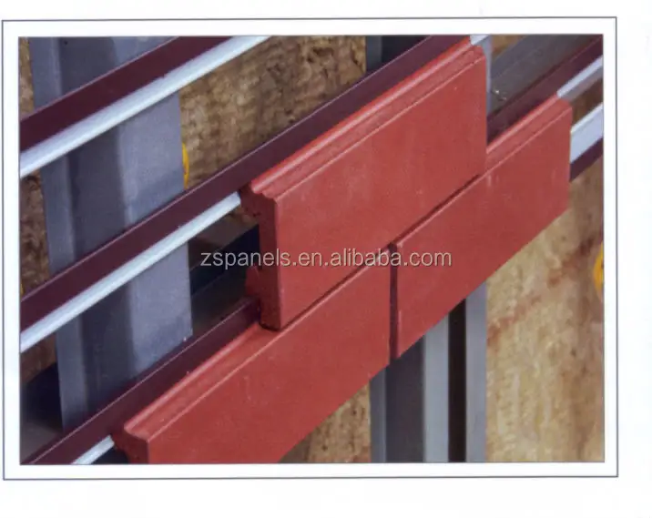 Облицовочная стеновая подвесная Терракотовая кирпичная панель, строительные материалы терракотовые панели, наружная сухая стеновая подвесная кирпичная плитка