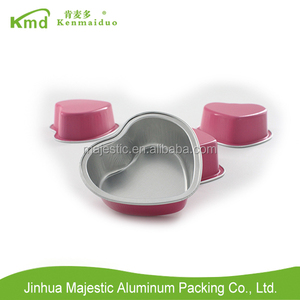 2017 Nuevo molde de aluminio colorida forma de corazón pastel envases - Product Image 1
