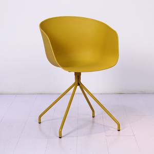 금속베이스 플라스틱 시트 현대적인 디자인 블랙 식당 욕조 의자 - Product Image 3