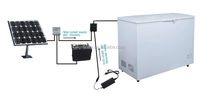 Viande de 12 volts utilisant du poisson hors réseau portable congélateur coffre profond vertical 24V DC avec panneaux congélateurs solaires réfrigérateur à énergie solaire