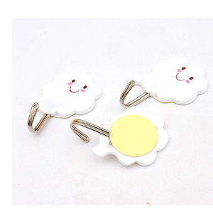 Di alta Qualità 3 pz/set Bianco di Stile Copertura Appiccicoso Gancio A Parete Supporto della Tazza di Aspirazione Decorare La Parete <span class=keywords><strong>Porta</strong></span> Forte Rack gancio - Product Image 5
