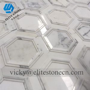 Design Decorative Cheap Waterjet Hexagon White Marble <strong>Mosaic</strong> - Product Image 6