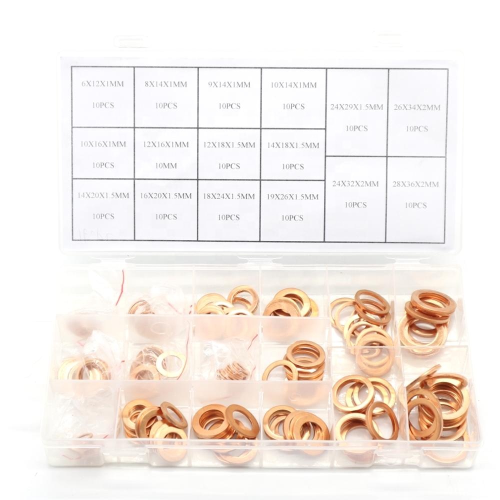 01. 0876 медная крепежная плоская шайба 12 мм 160 шт медная мойка