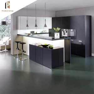 Moderno hotel de estilo de la isla de armario personalizado modular gabinete de cocina de alto brillo - Product Image 3