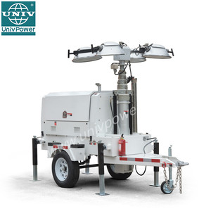 Hệ Thống Năng Lượng Mặt Trời Chất Lượng Cao <span class=keywords><strong>LED</strong></span> Light Tower <span class=keywords><strong>Generator</strong></span> AC Single Phase 10KVA Portable <span class=keywords><strong>LED</strong></span> Chiếu Sáng Tháp 9M Thủy Lực Mast - Product Image 3
