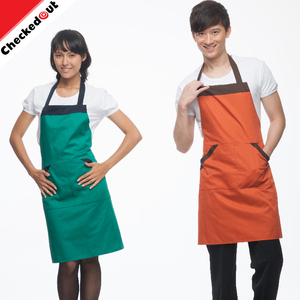 Comercio al por mayor 2017 el último diseño <span class=keywords><strong>de</strong></span> color personalizado cuello halter delantal <span class=keywords><strong>de</strong></span> cocina <span class=keywords><strong>de</strong></span> algodón - Product Image 2
