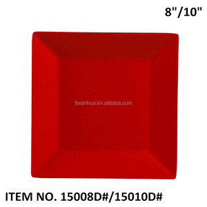 Assiettes en mélamine <span class=keywords><strong>rouge</strong></span>, <span class=keywords><strong>assiette</strong></span> <span class=keywords><strong>carrée</strong></span> - Product Image 2