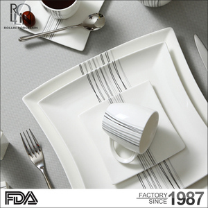 del hotel & <span class=keywords><strong>restaurant</strong></span> porcelana lavavajillas barato blanco cuadrado al por mayor platos de cerámica para <span class=keywords><strong>el</strong></span> restaurante - Product Image 5
