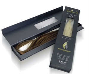 Hair Extension Boxes Art Paper with Custom Prints Disposable Gift & Craft IN;41826 Conifer RECFHHPE5700A Accept