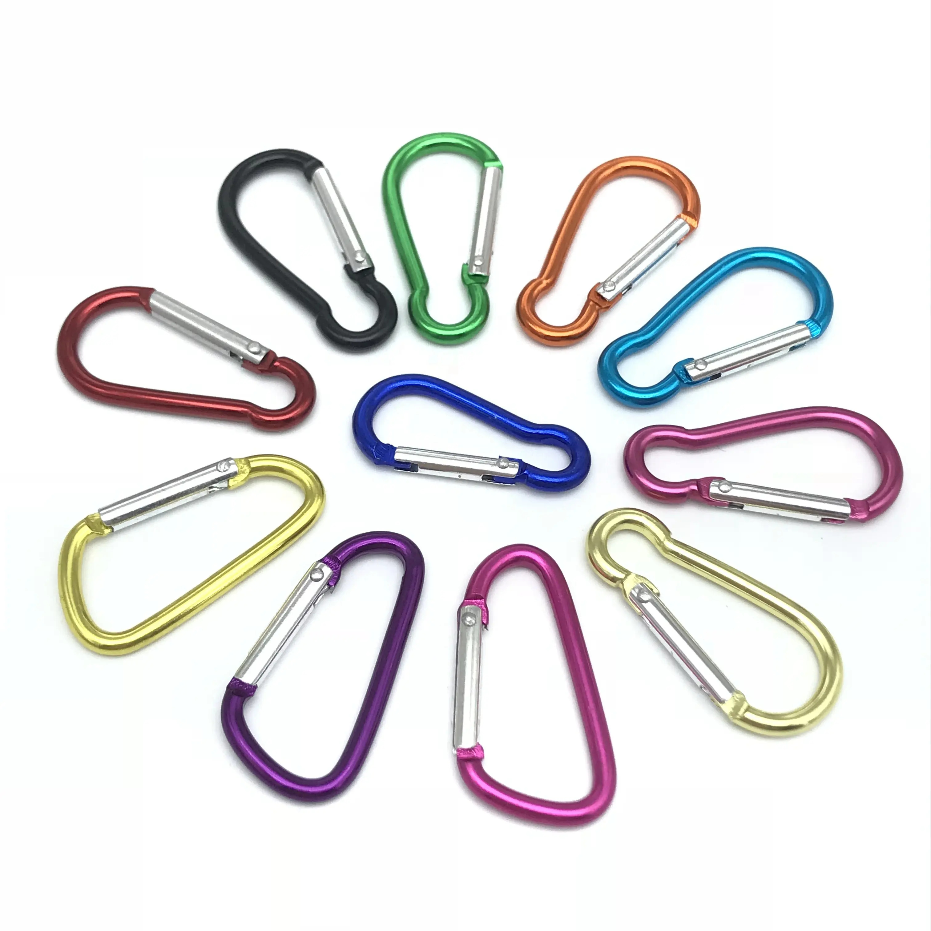 4cm to 8cm Gourd Shaped D Shaped Keychain Outdoor Hook Aluminum Carabiner
