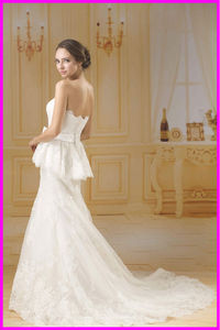 2015 Guangzhou élégantes <span class=keywords><strong>français</strong></span> dentelle trompette Robes de mariée sirène de mariage avec AG015 de trains longues - Product Image 2