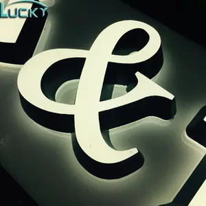 Elk Lettertype Elke Vorm Led Verlichte Acryl Alfabet Letter 3D Brief