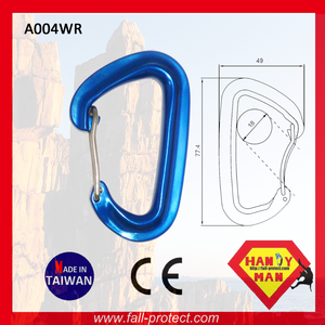 Light Compact Easy Carry Wire Gate Climbing Safety Aluminum Carabiner With CE - Product Image 2