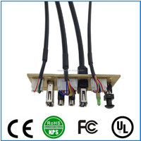 Conjunto de Cables de Interfaz Frontal para Computadora de Escritorio, Doble USB 3.0, Audio HD, Interruptor de Encendido/Apagado, LED, PVC, para Chasis ATX/M-ATX/ITX, en Stock