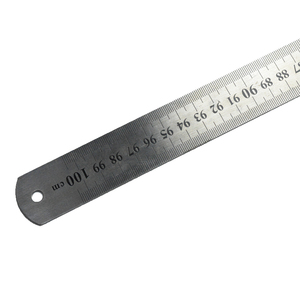 Righello dritto in metallo righello da ufficio con strumento di misurazione antiscivolo 1 pz/sacchetto in PE honsaia in acciaio inossidabile Double Sided 1M <span class=keywords><strong>100cm</strong></span> 40 pollici - Product Image 3