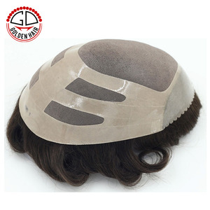 Haute Qualité Top Qualité Chignon Tressé Pu Bord Hommes Postiche - Product Image 4