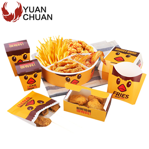 Tùy Chỉnh Bìa Hộp Bao Bì Thực Phẩm Cho Thức Ăn Nhanh Bỏng Ngô Bao Bì Xô - Product Image 1
